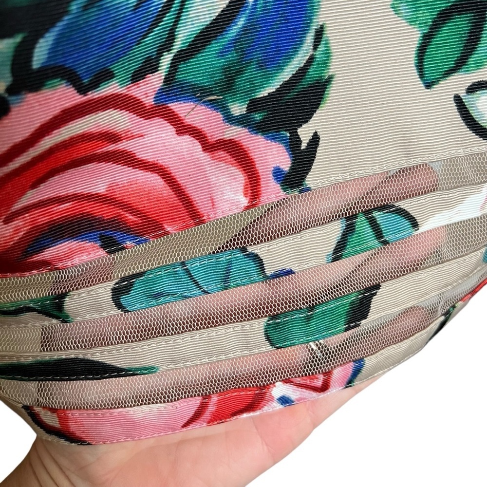 Adrianna Papell Multicolor Floral Boatneck Midi Dress - Picture 6 of 16